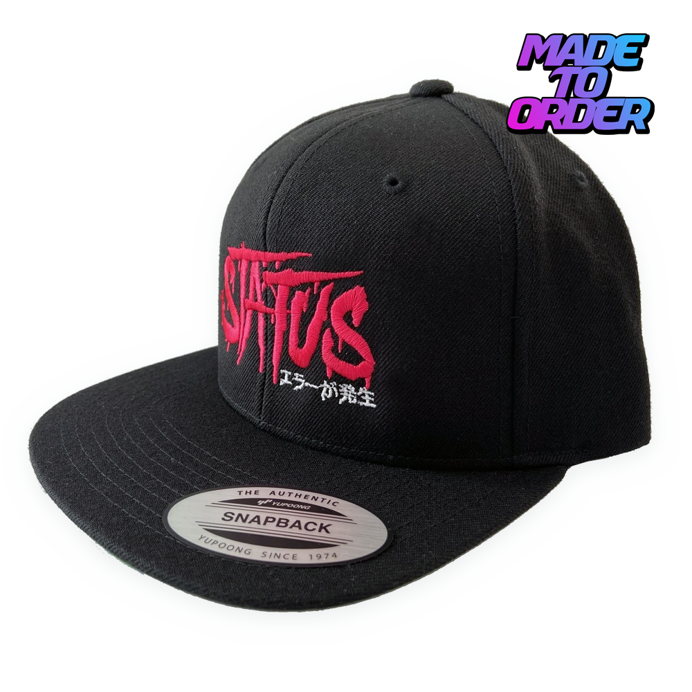 Status Error Drip Logo Snapback Black MTO