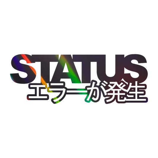 Status Error Classic Logo Sticker (Holographic Black)