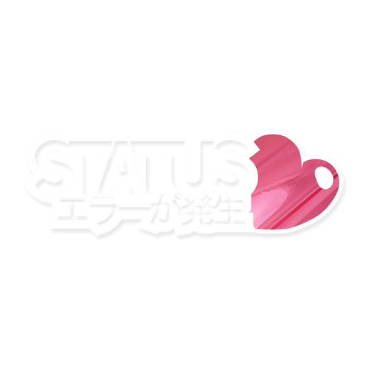 Status Error Love Logo Sticker (Chrome Pink Heart)