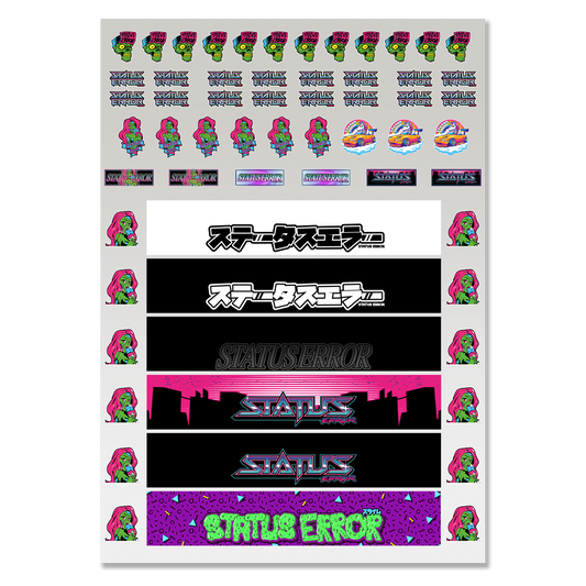 Status Error 1/10 Scale RC Sticker Sheet (A4)